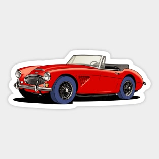 Austin-Healey 3000 in red Sticker